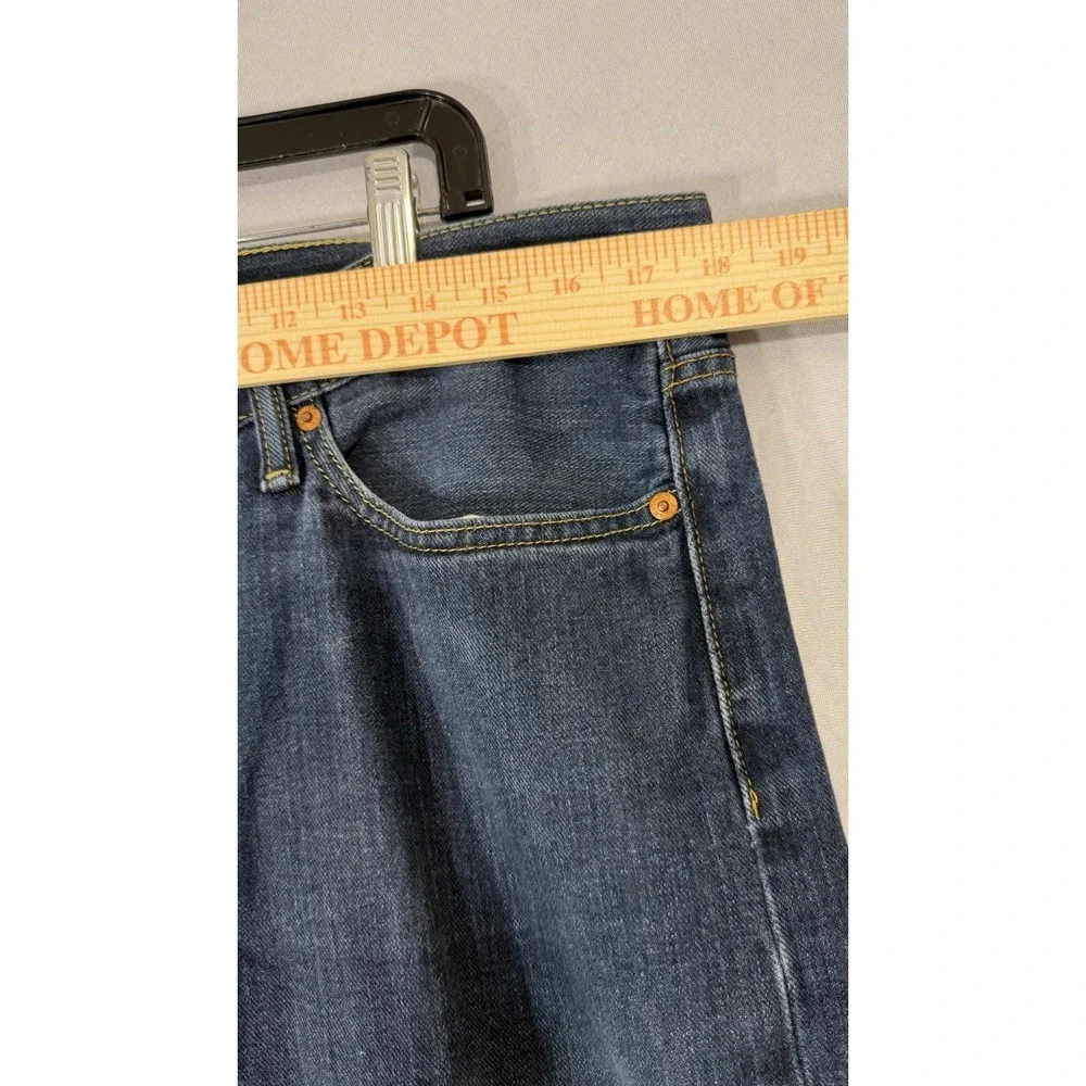 Levi's 514 Men's Jeans 36x32 Straight Leg Dark Wash Faded Regular Fit Blue Denim
